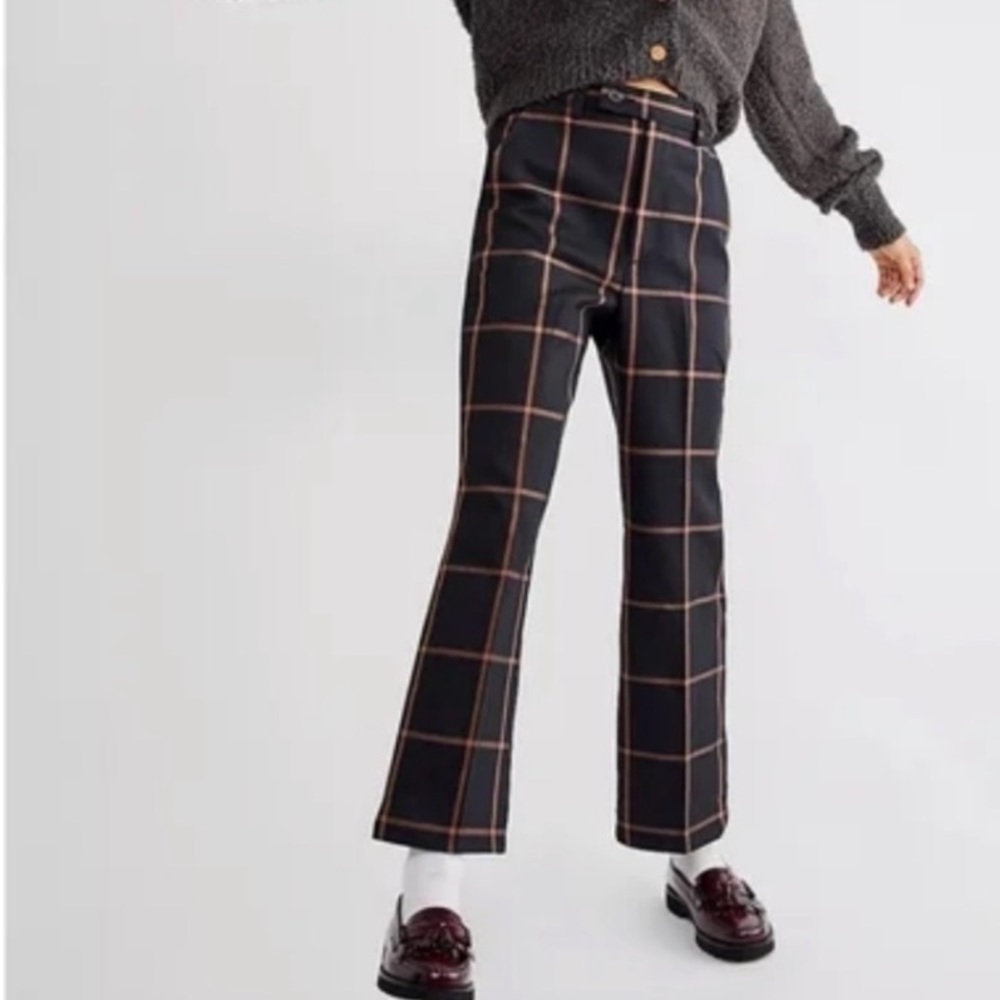 Levi’s Math Club Flare Wool Stripe Trousers High Rise Ankle Length Size 25 x 29